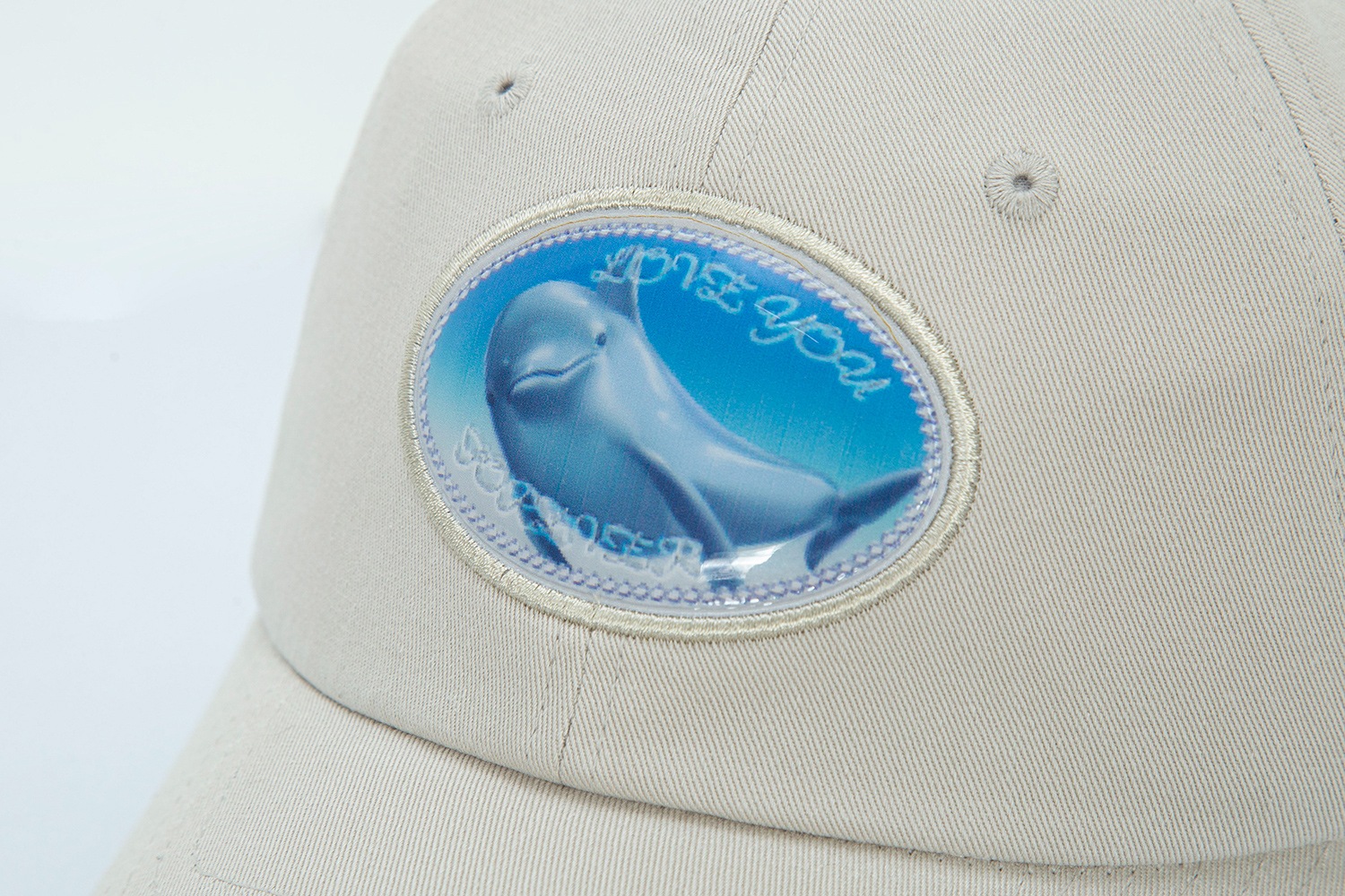 beige dolphin ball cap 