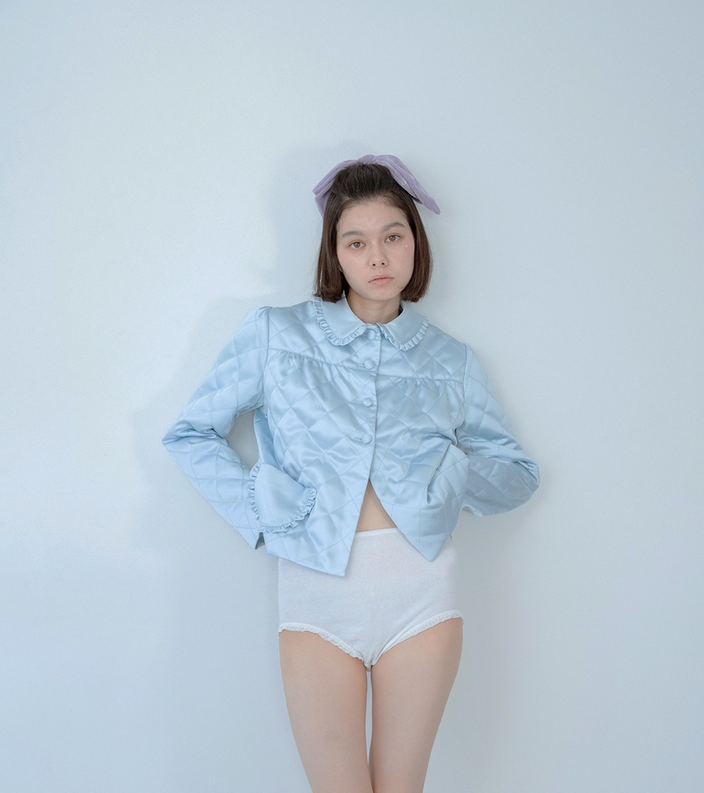 (rsp made) blue quilting bed jacket