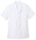 アルベチトセ　男子半袖衿付白衣　AB-6407|調理用白衣|食品白衣