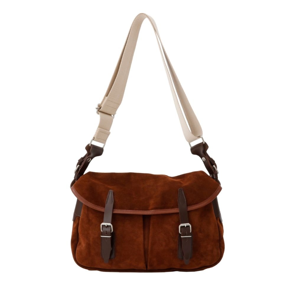 ショルダースエードバッグBROWN
