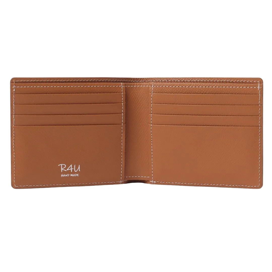 二つ折り財布 フレンチグレインカーフ TAN
