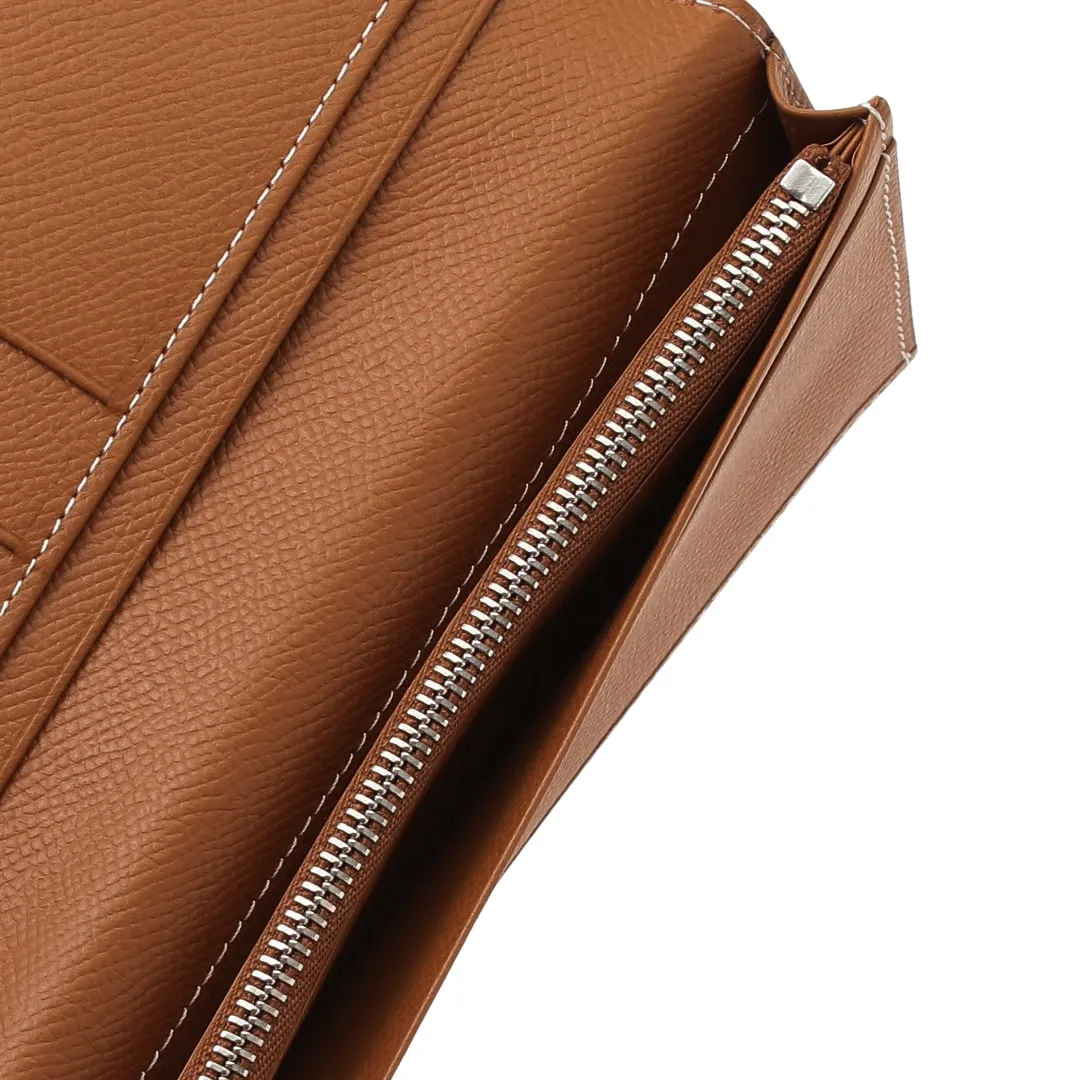 長財布（ジップポケット付）フレンチグレインカーフ TAN