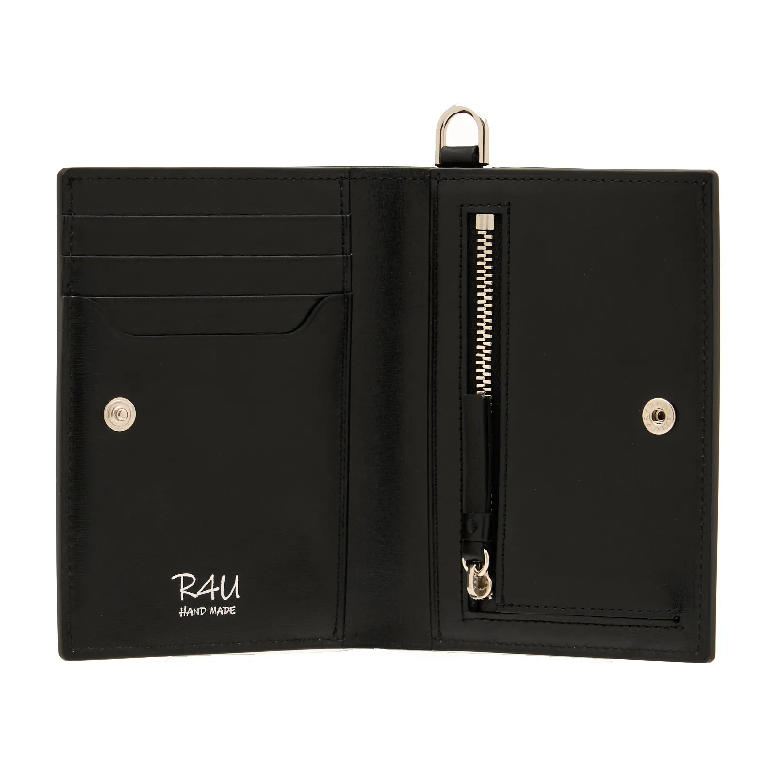 ファスナー付き縦型ウォレット BLACK