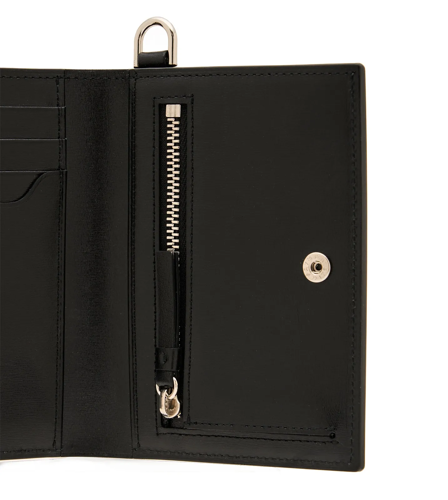 ファスナー付き縦型ウォレット BLACK