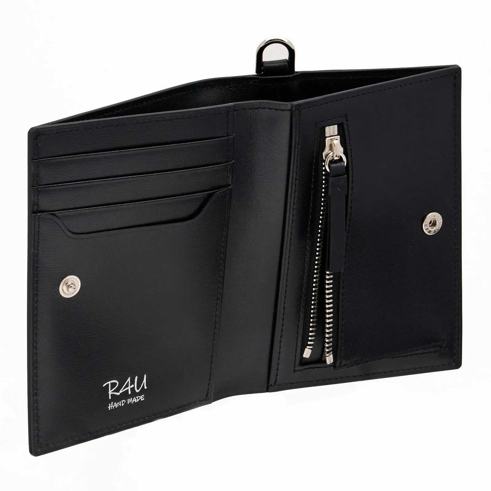 ファスナー付き縦型ウォレット BLACK