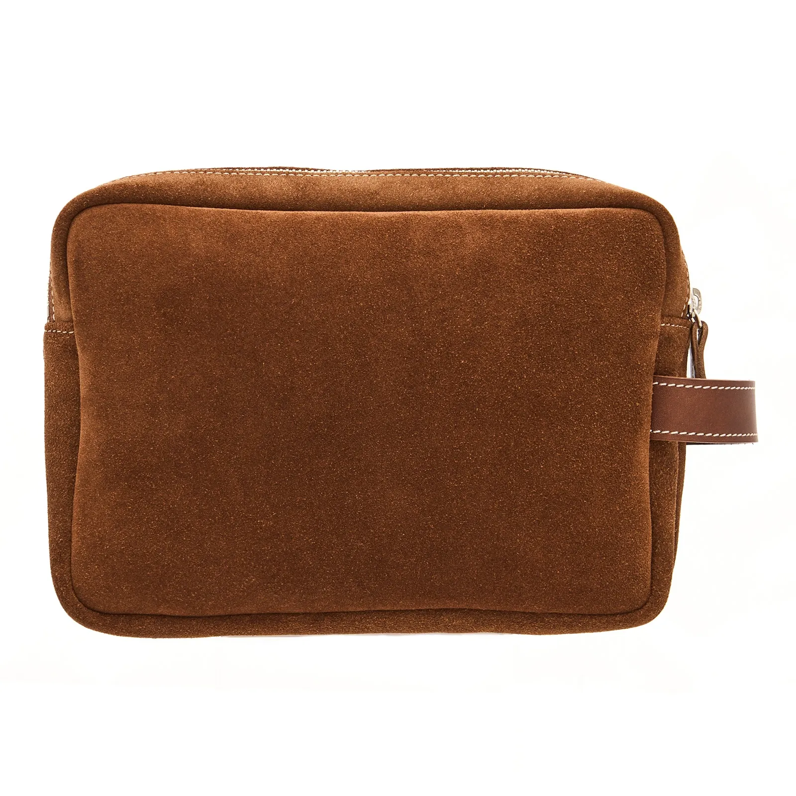 スエードダブルジップポーチ BROWN