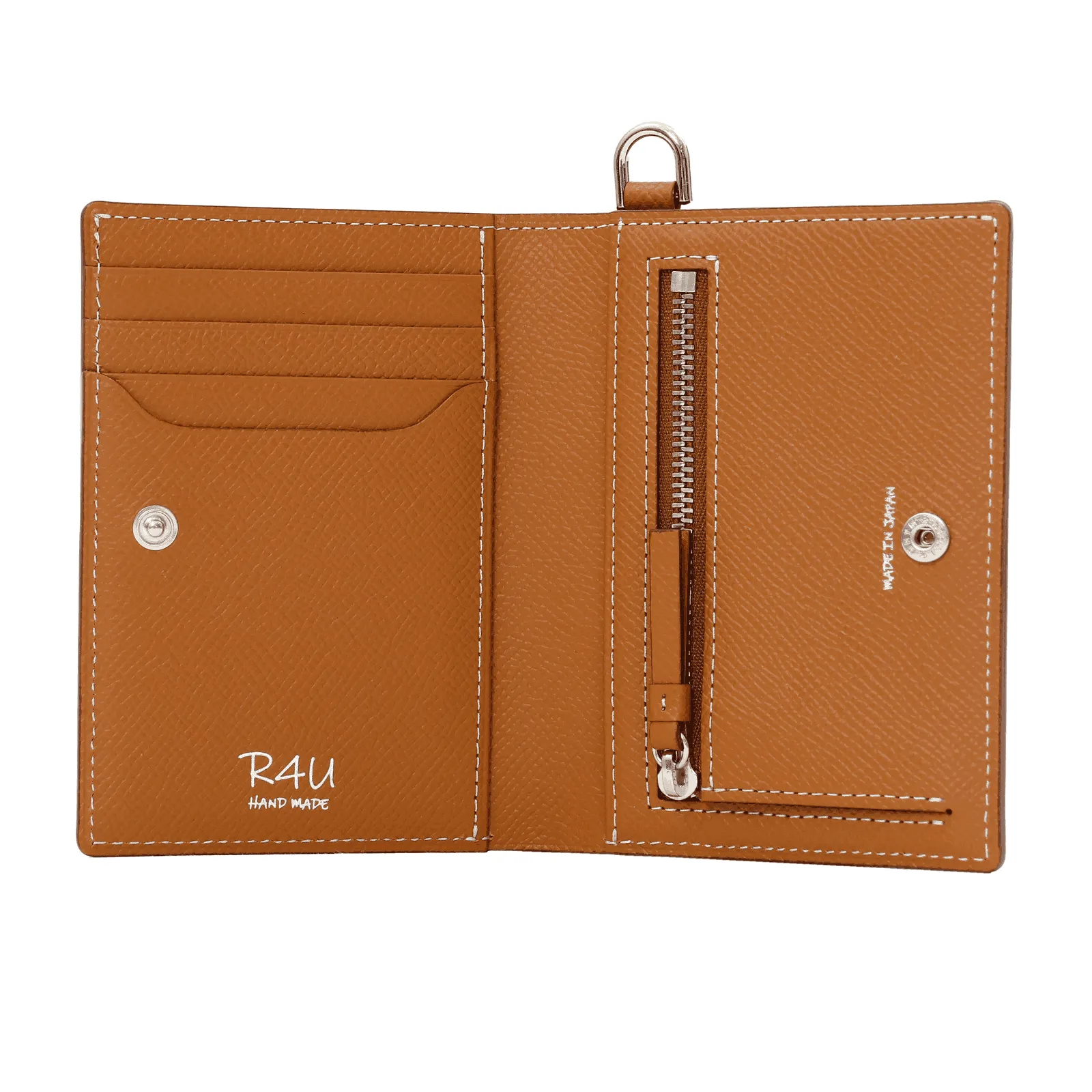 ファスナー付き縦型ウォレット TAN
