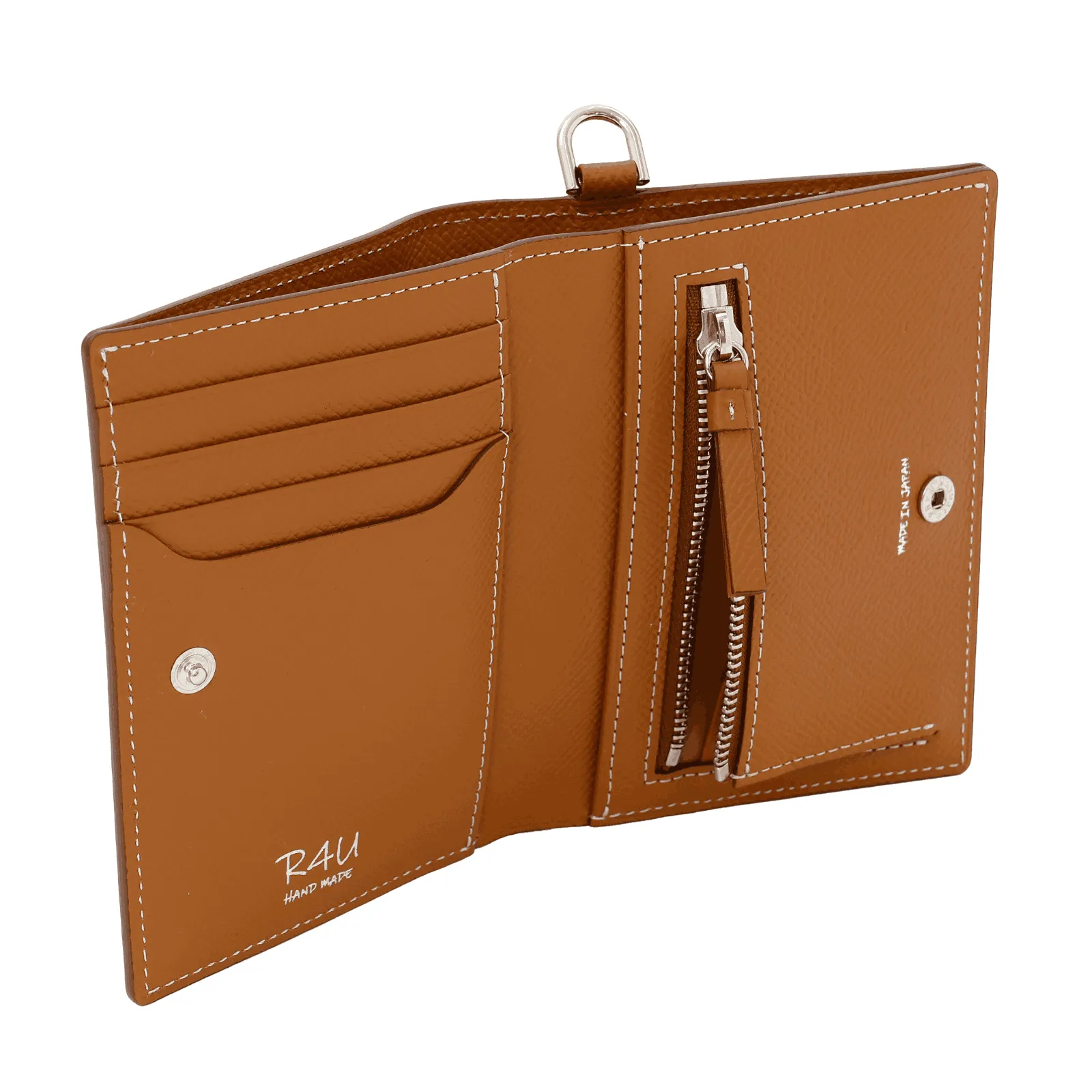 ファスナー付き縦型ウォレット TAN