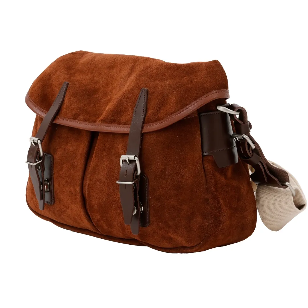 ショルダースエードバッグBROWN