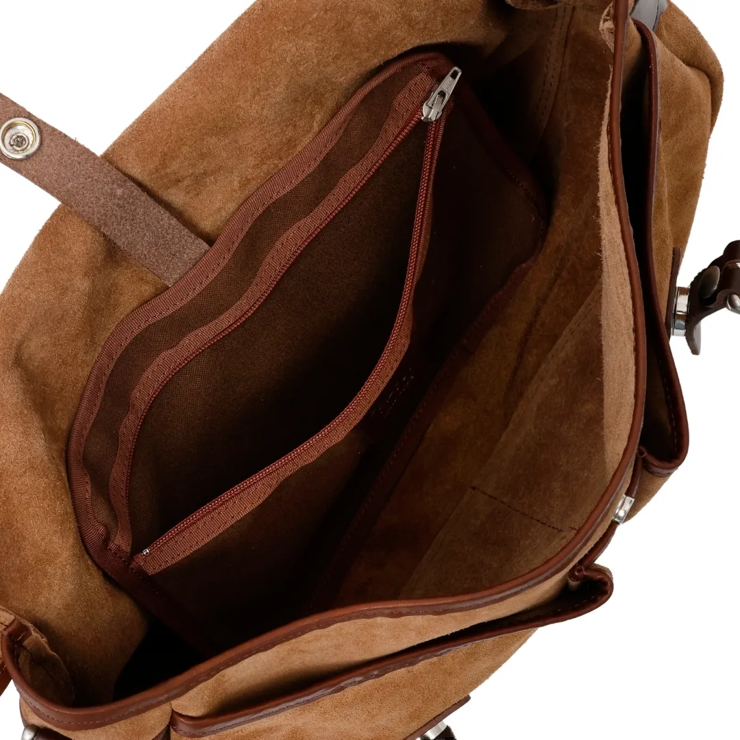 ショルダースエードバッグSAND