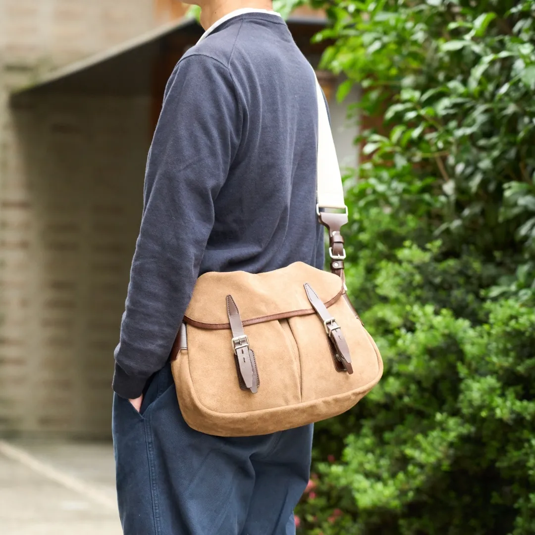 ショルダースエードバッグSAND