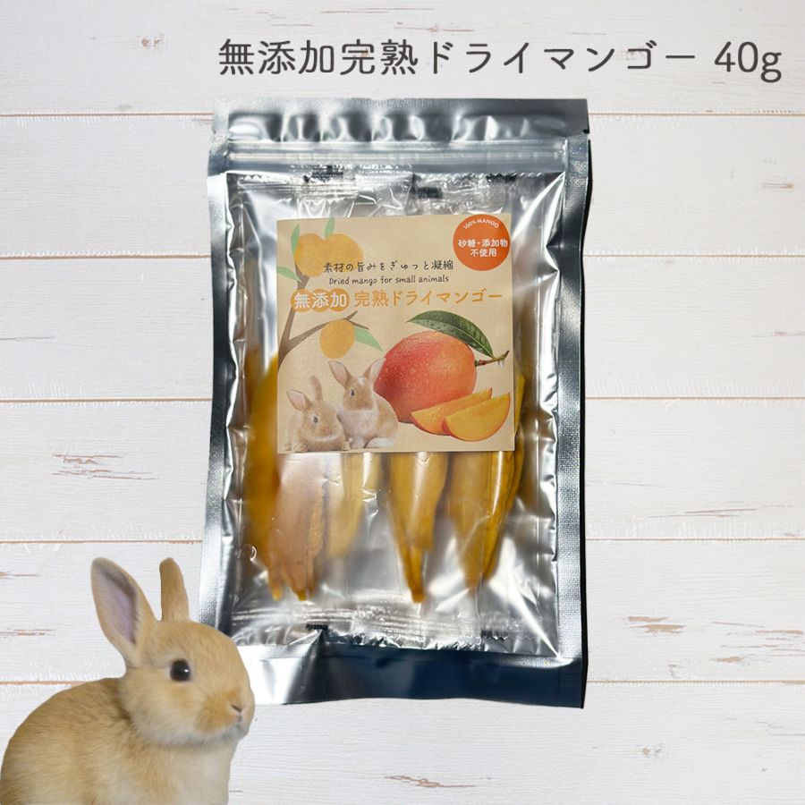 無添加 完熟ドライマンゴー 40g ペット用 (小動物・うさぎ)
