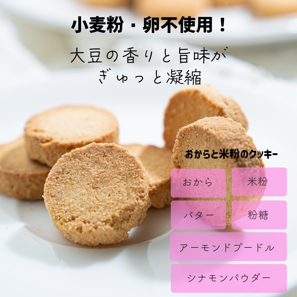 生おからクッキー 堅焼き・ショートブレッド風  2袋セット(各1袋)【送料無料】