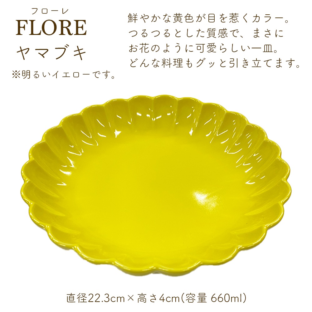 ＜＜アウトレット！在庫限り＞＞フローレ カリー＆パスタ 22cm 花皿