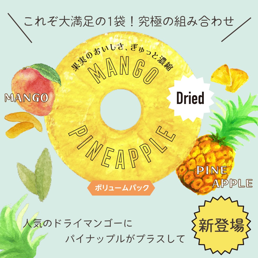 ドライマンゴー＆パイナップル 500g【送料無料】新物入荷