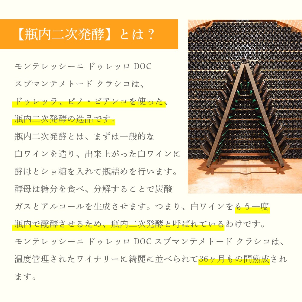 【クール便配送】 ワイン モンテレッシーニ ドゥレッロ DOC スプマンテメトードクラシコ 2016【送料無料】