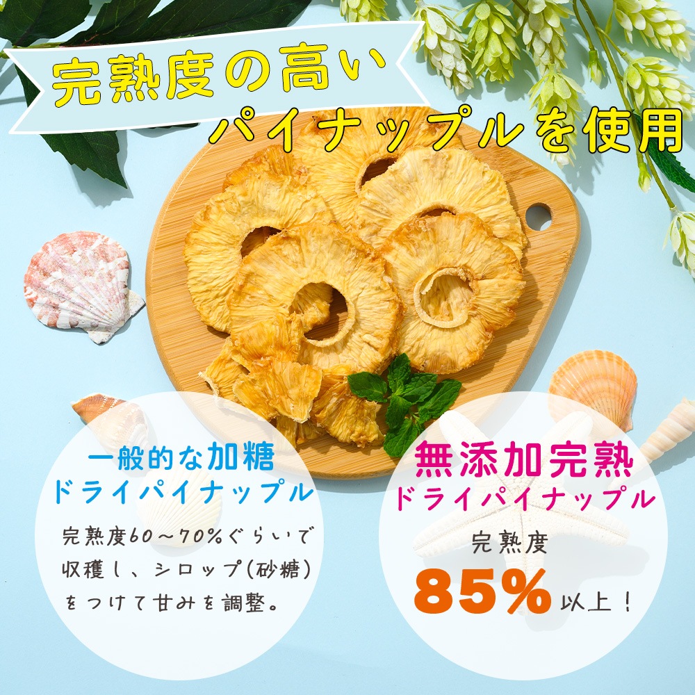 無添加 完熟ドライパイナップル 100g 砂糖不使用・添加物不使用 個包装【送料無料】