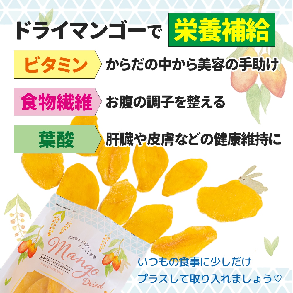 ドライマンゴーリッチカット カンボジア産 180g 【送料無料】
