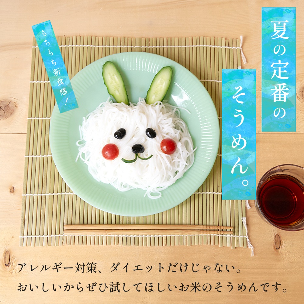 グルテンフリーヌードル 純米 生そうめん [ながら] 12袋セット【送料