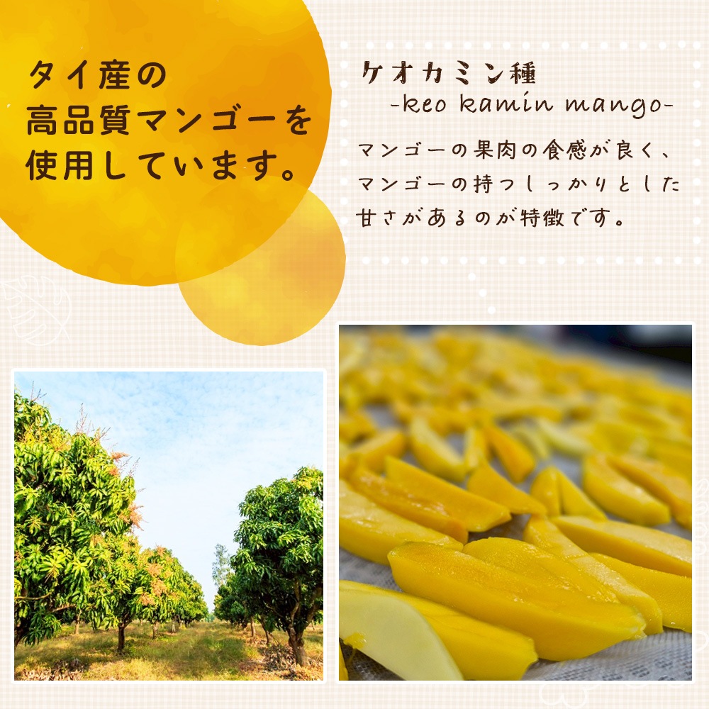無添加 完熟ドライマンゴー タイ産 30g 6袋セット 砂糖不使用・添加物不使用 個包装 【送料無料】