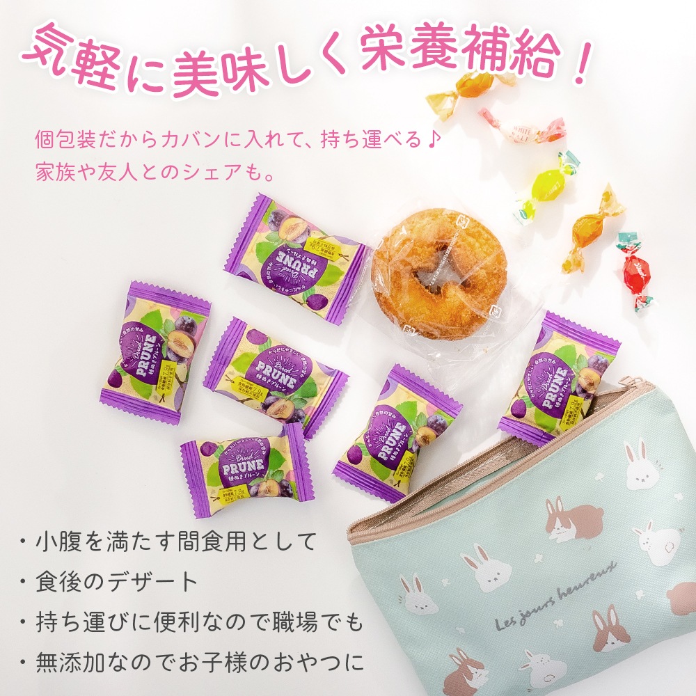 ドライプルーン 100g 2袋セット 個包装 種ぬきプルーン ドライフルーツ 【送料無料】