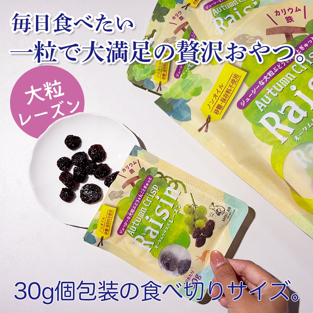 大粒ドライレーズン オータムクリスプ種 300g 1袋 【送料無料】