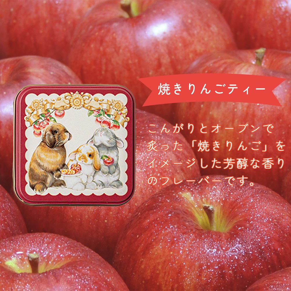 らびっとらん フルーツティー 紅茶缶 2g×10P 焼きりんご紅茶/マスカット紅茶【送料無料】