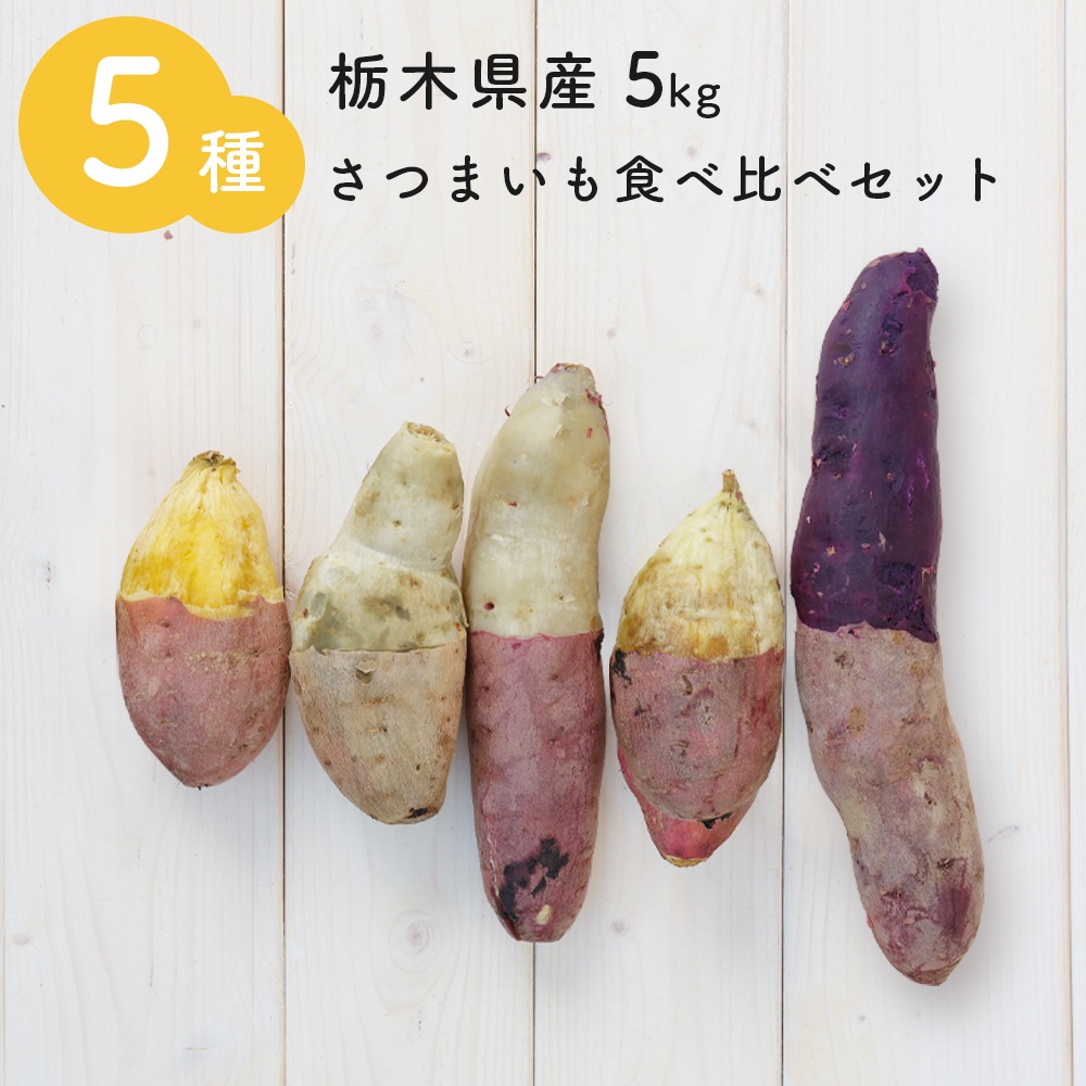 【産地直送】 5種類 栃木県産 さつまいも食べ比べセット 5kg 送料無料