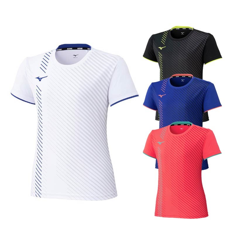 Mizuno ゲームシャツ Tシャツ 青 ソフトテニス バドミントン ウェア ミズノ MIZUNO ゲームシャツ