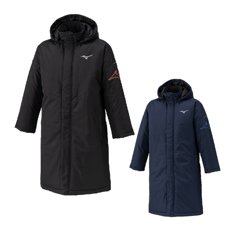2025モデル ジュニア 中綿ロングコート ミズノ MIZUNO ベンチコート