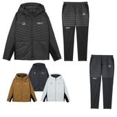 デサント ウィンドブレーカー ACTIVE SUITS THERMO ハイブリッドフーディー＆ロングパンツ ST5FJK70M-ST5FPZ70M 上下セット 上下組 保温 裏微起毛 中綿 ユニセック