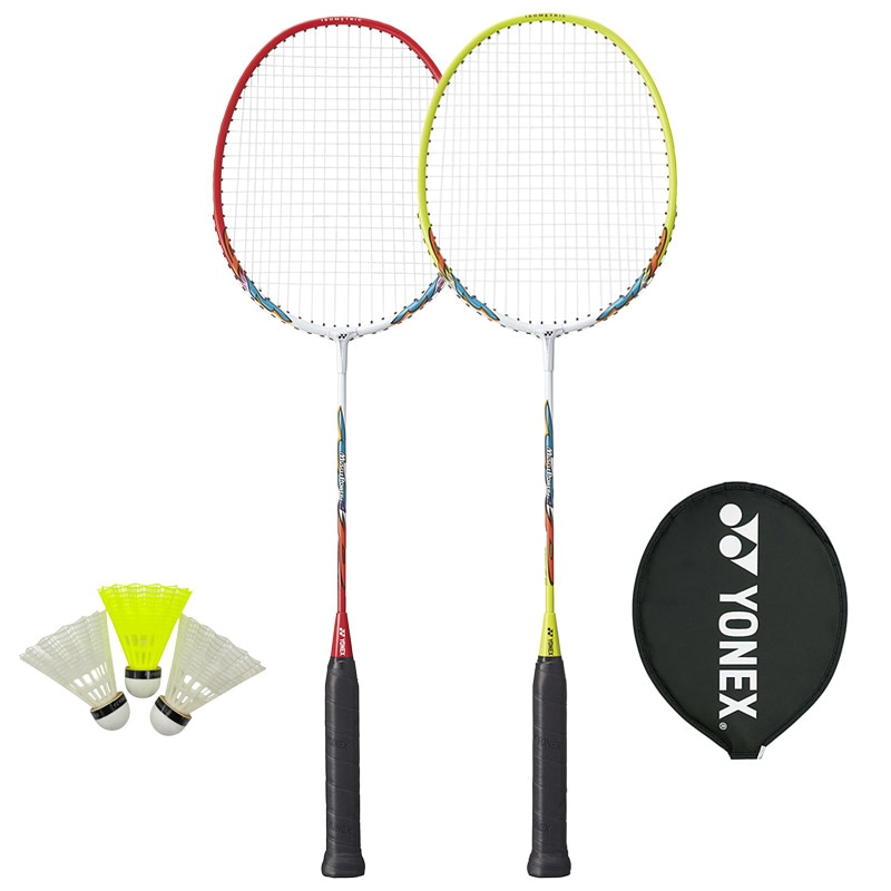 YONEX Muscle Power 2 ラケット 3本セット バドミントン ラケット ヨネックス 2本＋ナイロンシャトル3個付き