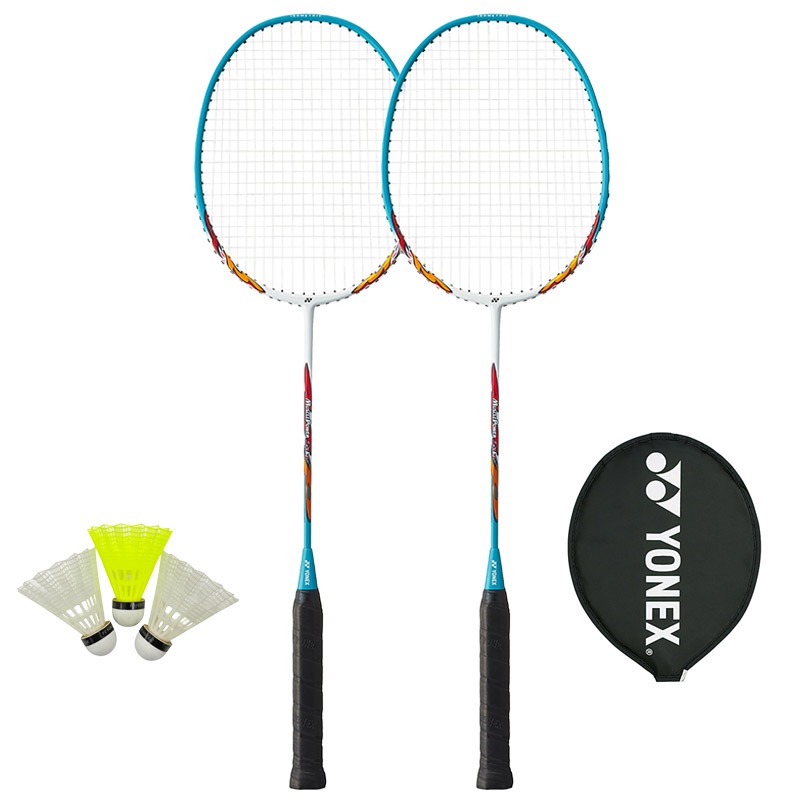 バドミントン ラケット ヨネックス 2本＋ナイロンシャトル3個付き