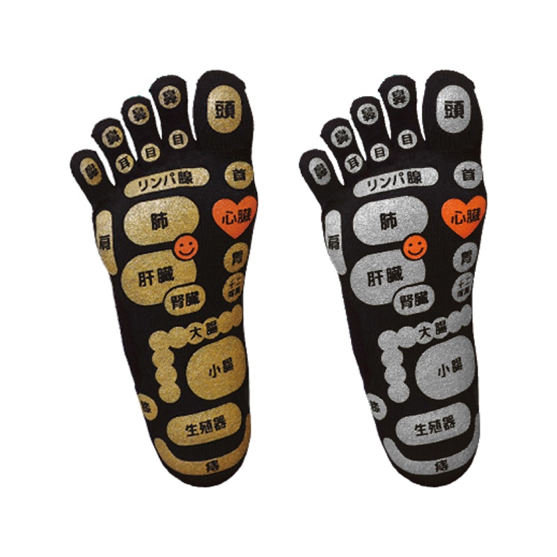 TSUBOレシピPLUS 両面足つぼ5本指ソックス 三笠 メンズ レディース