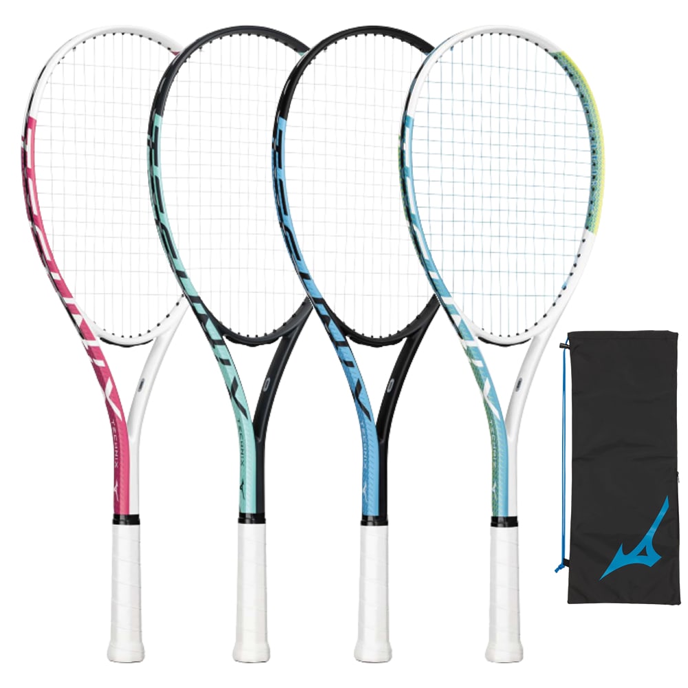 1本 ソフトテニス ラケット ミズノ MIZUNO ガット張り上げ済