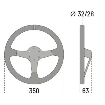 SPARCO/ステアリングホイール　R345　レザー/スェード