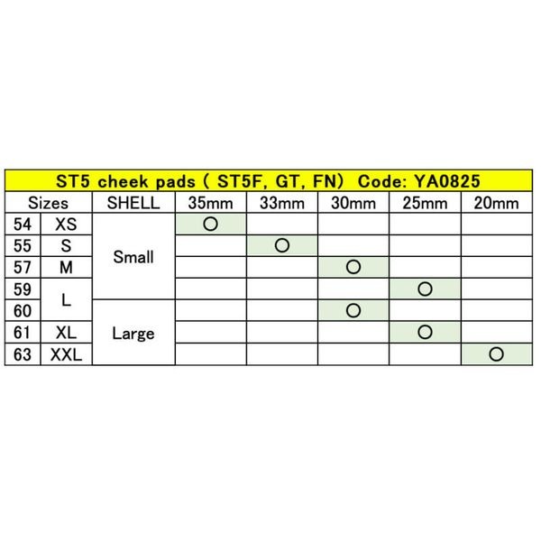 Stilo/ヘルメットパーツ ST5 cheek pads ( ST5F, GT, FN) YA0825 ヘルメット各種 レース用品
