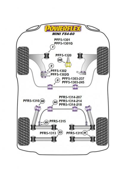 POWERFLEX/リアトレーリングアームフロントブッシュセット