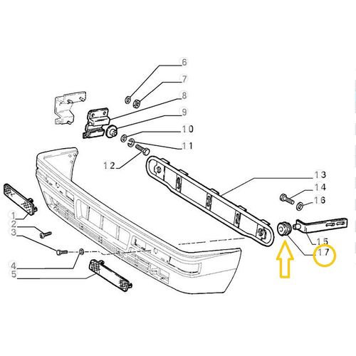 純正品　バンパーブッシュ　前後共通　LANCIA　DELTA(831)　各モデル　　82412447