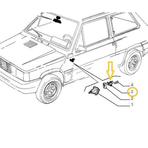 純正品　ハンドブレーキスイッチ　ALFA　145/146/147/155/156/GT　FIAT　ムルティプラ/COUPE　など　　7729617　60807653　　生産終了品