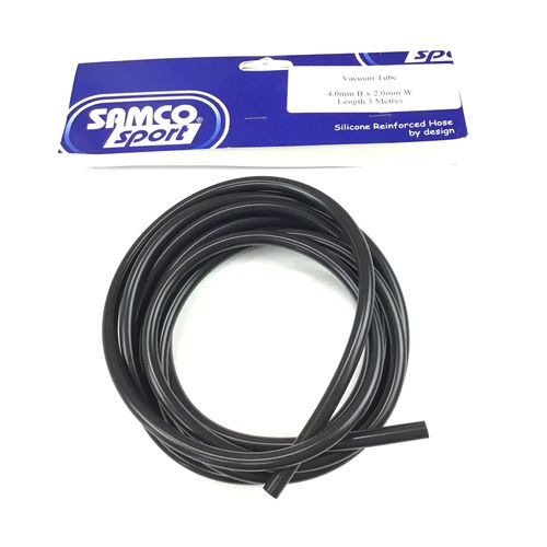 汎用品　samco製　シリコンバキュームホース　（内径4.0ｍｍ　肉厚2.0mm　長さ3m）　黒　　VT40.20-3BK