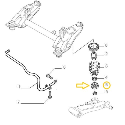 純正品　リアサスペンション　スプリングシート　下側　　ALFA145/155、COUPE　FIAT　など　　　7584934