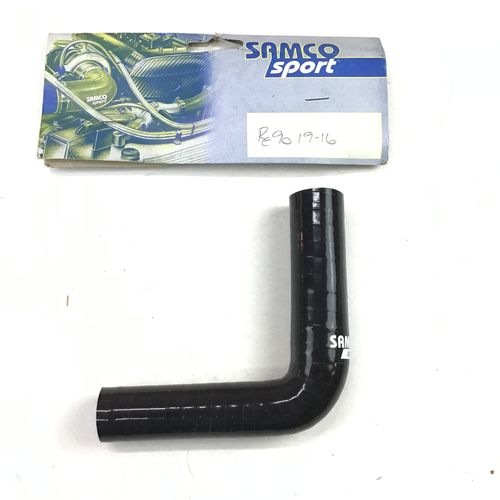 汎用品　samco製　シリコンレデュースホース（異径ホース）　90度（内径19ｍｍ/16ｍｍ　長さ100mm）　黒　　40RE9019.16