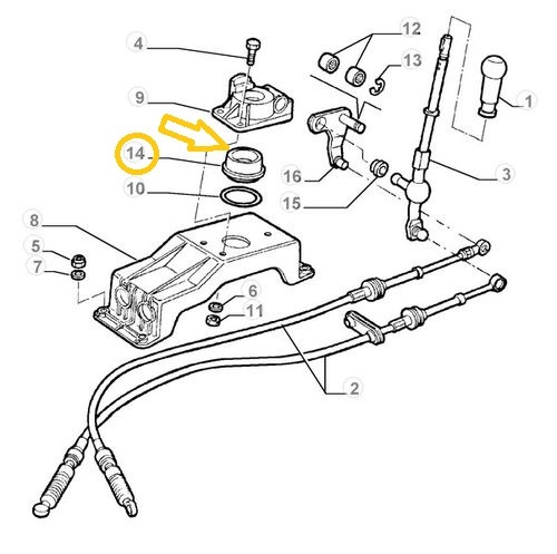 純正品　シフトレバーサポート　　ALFA156　　46411553