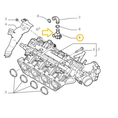 社外品 ディバータバルブ 1.4TB用 ALFA Mito/ジュリエッタ、ABARTH500、PUNTO(199) 55257853 55212441