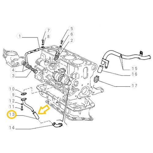 純正品 オイルリターンホース(タービン) LANCIA DELTA 16V/Evo、ALFA155Q4、COUPE FIAT16VTB 7670274