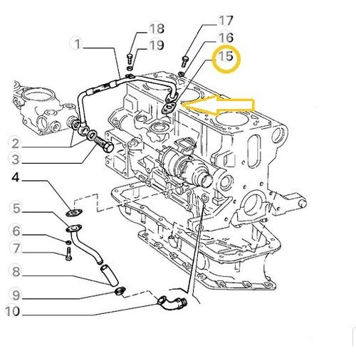 社外品 オイルパイプガスケット ブロック~タービン(タービン上側) LANCIA DELTA 16V/Evo、ALFA155Q4 7701852