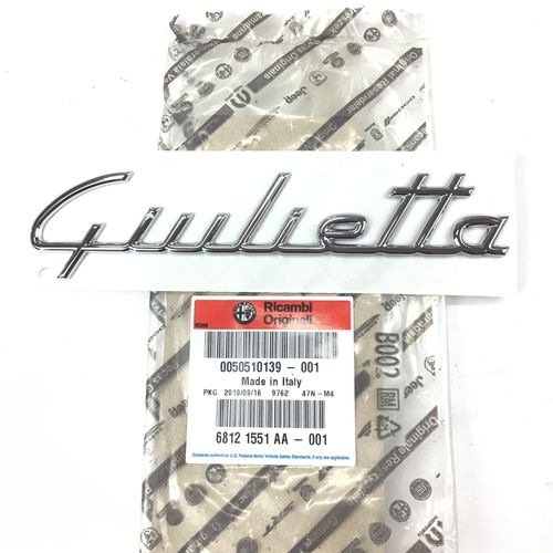 純正品 バッジ Giulietta(ジュリエッタ) 280mm×43mm ALFA ジュリエッタ(940) 50510139