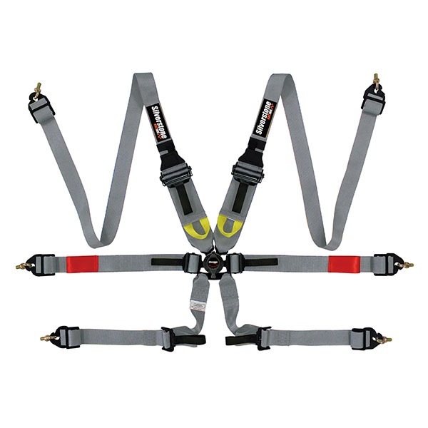 SilverstoneRACING/ ハーネス 6点式 Hans専用 腰ベルト調整式 2025年