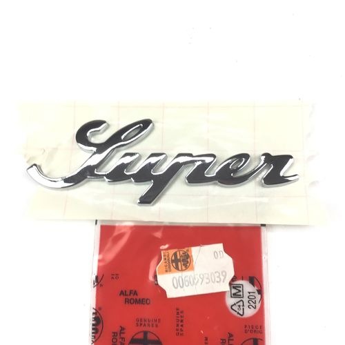 純正品 バッジ Super 115mm×40mm ALFA 155/164 60593039
